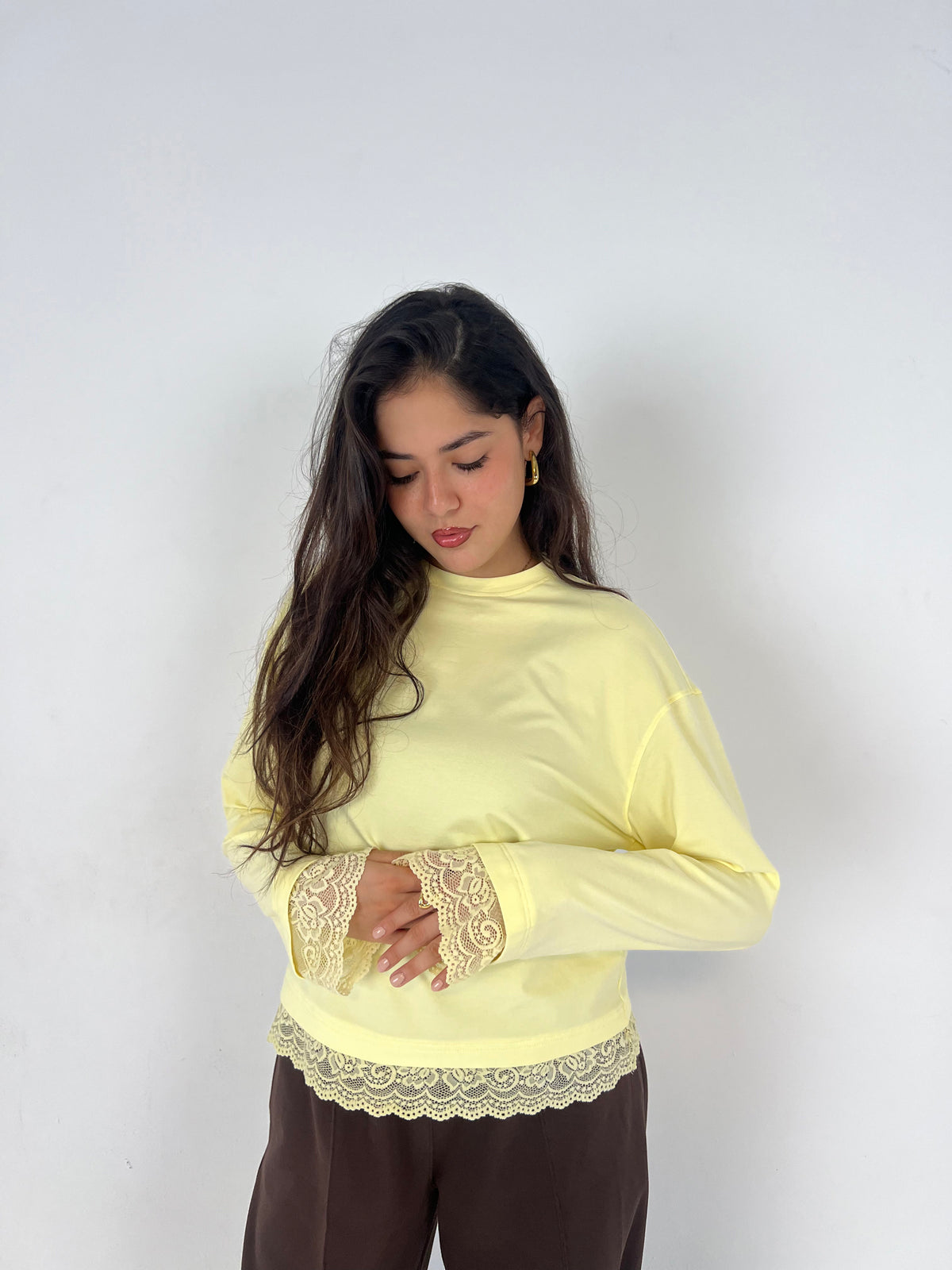 Butter-Yellow Lace Whisper Tee